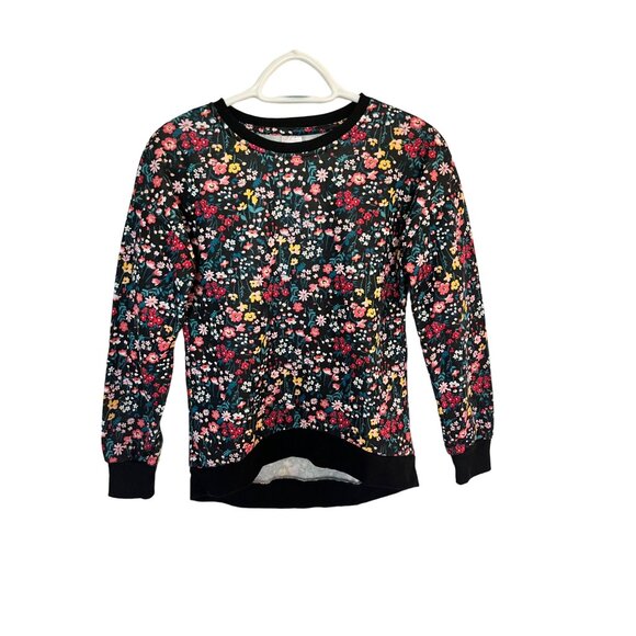 No Boundaries Floral Multicolor Print Crewneck Sweatshirt S - Picture 1 of 7